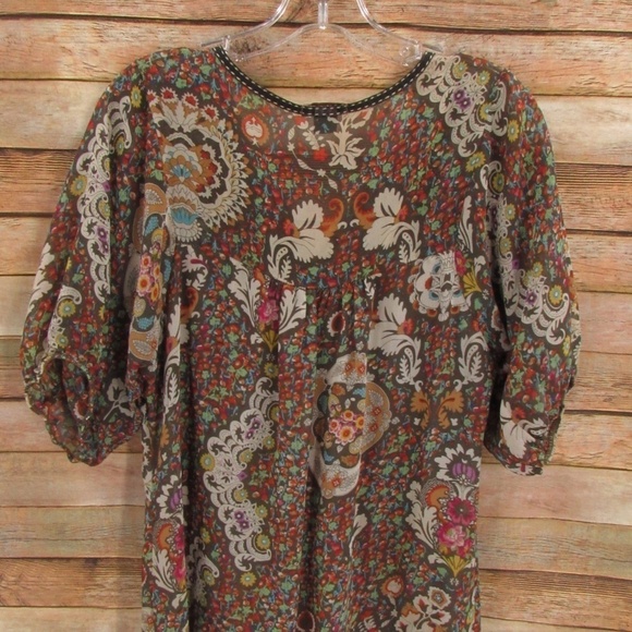 MAXRAVE Floral V-Neck Boho Dress M - Picture 7 of 16